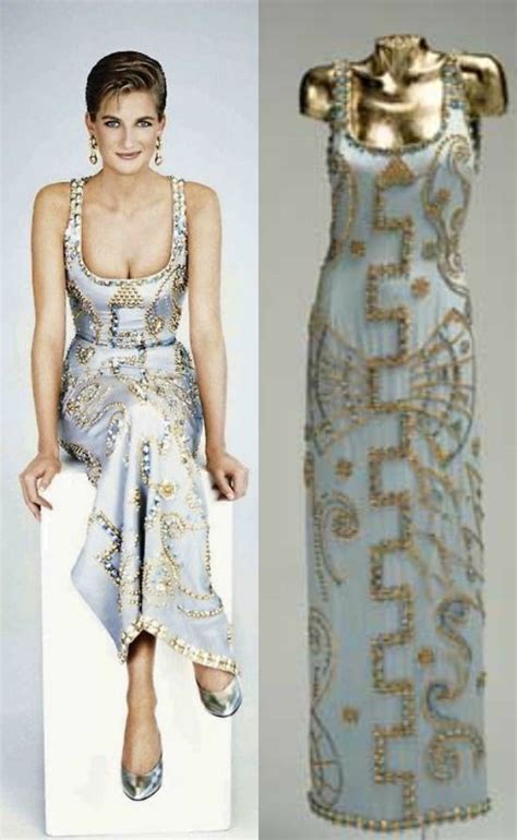 atelier versace blue dress|princess diana blue versace dress.